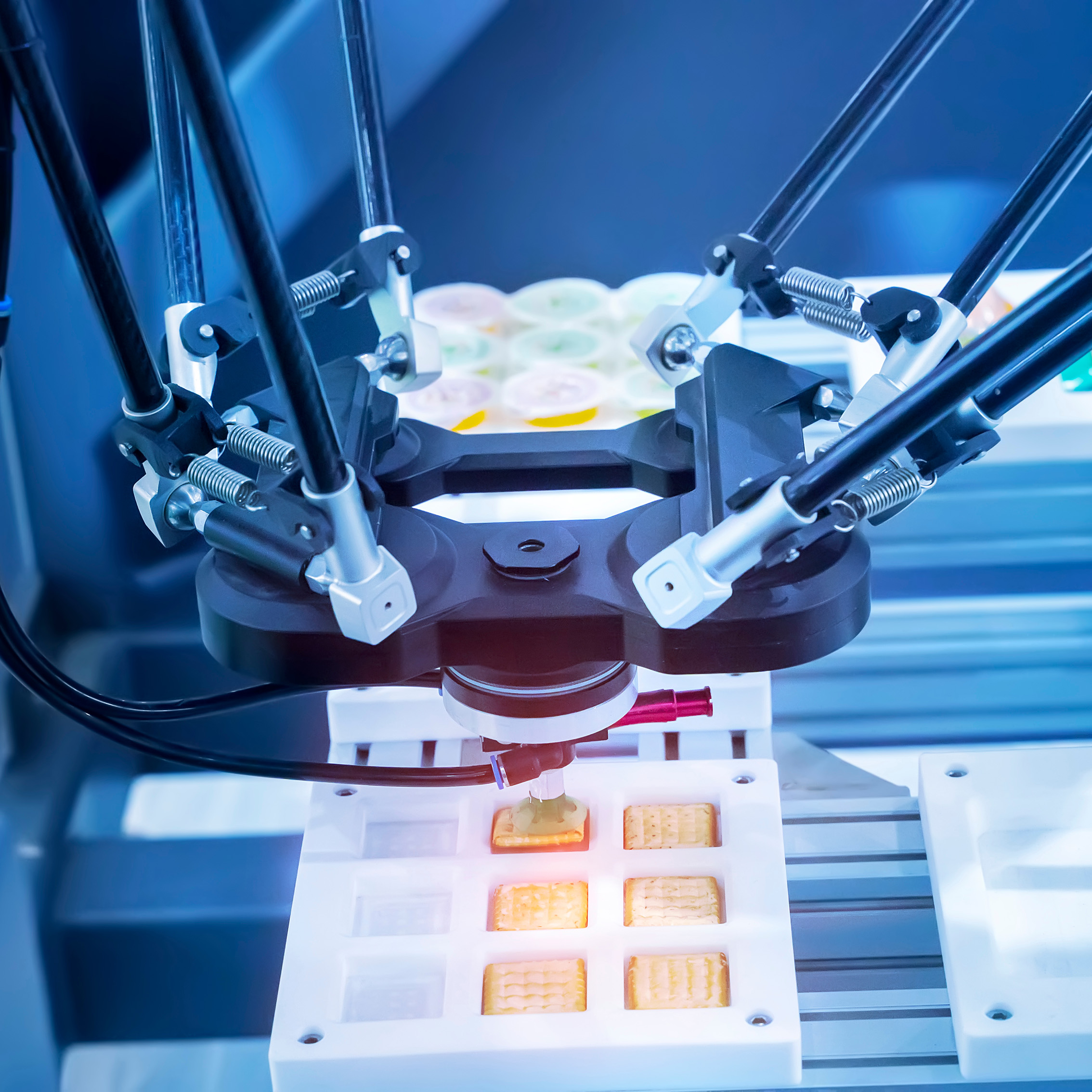 close-up of electronics component manufacturing