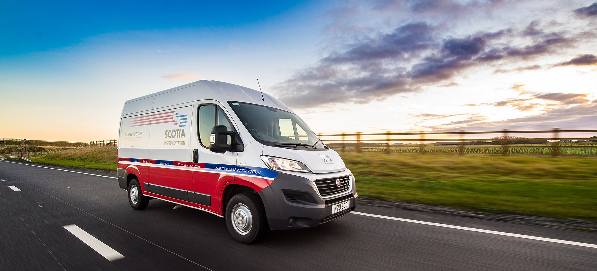 Scotia Instrumentation van being driven on road