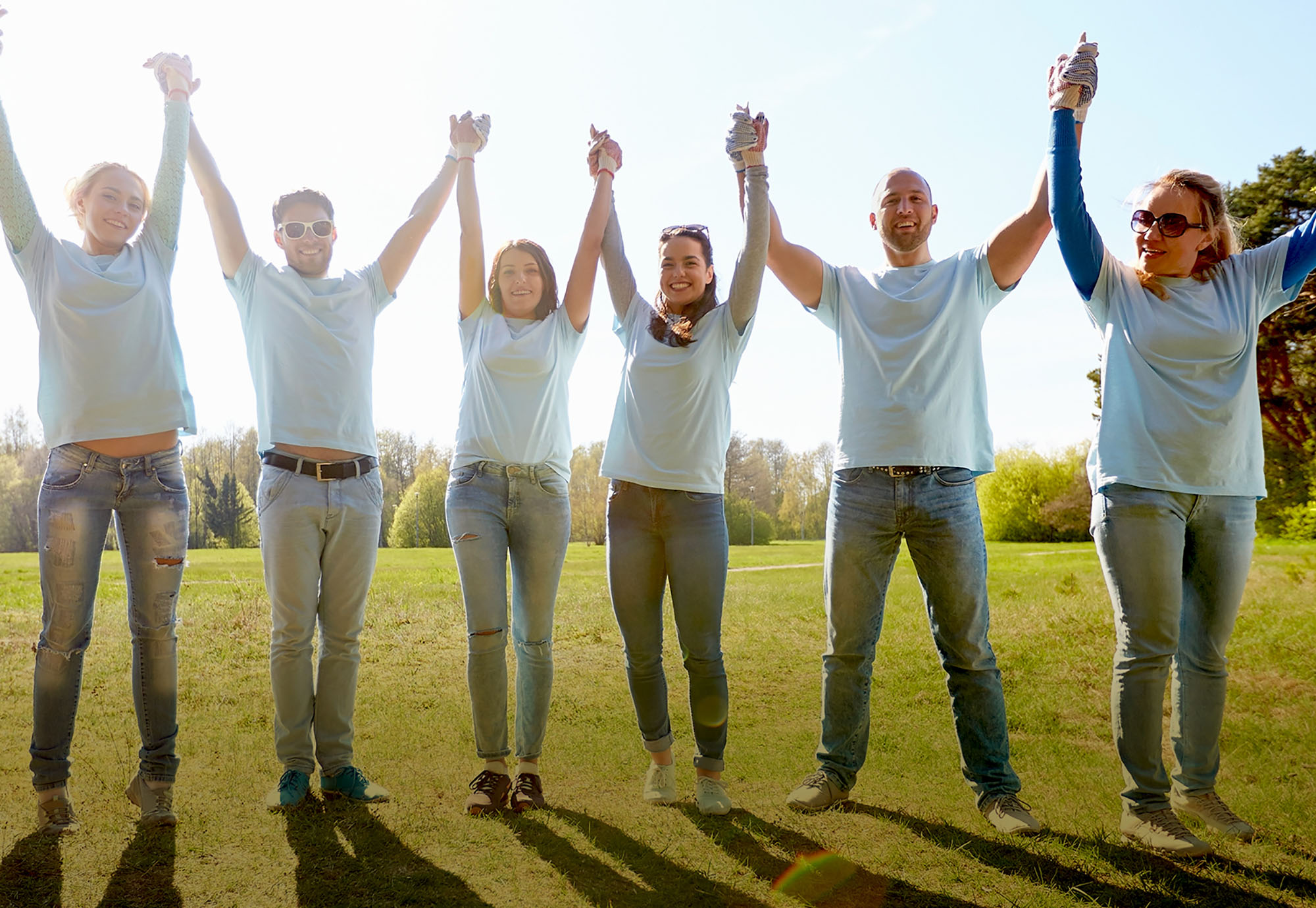 a team of young fundraisers